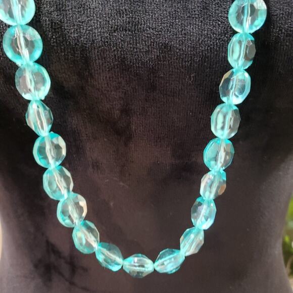 Mint Womens Fashion Crystal Beaded Long Statement Necklace Jewelry Adjustable - Picture 3 of 5